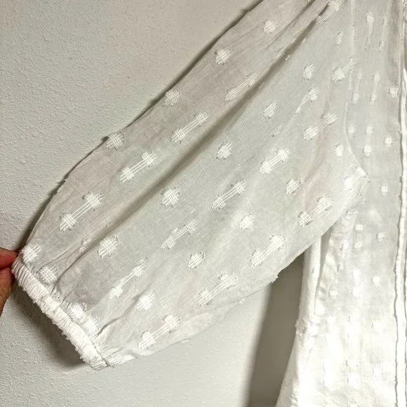 Zara Oyster Embroidered Blouse - Picture 3 of 10